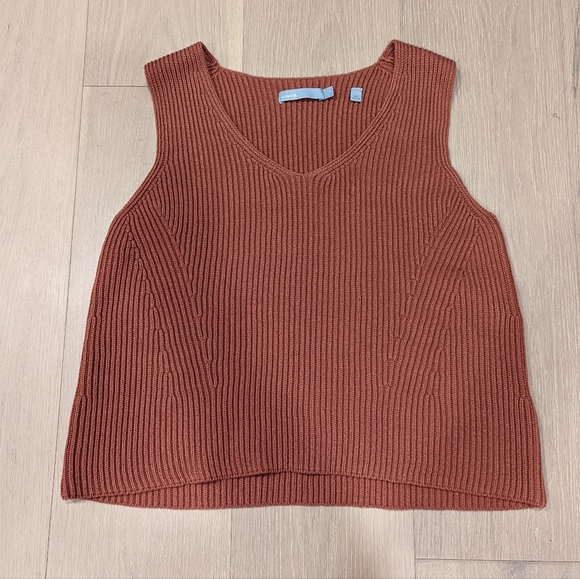 Rust Ribbed Knit Top - Picture 1 of 5